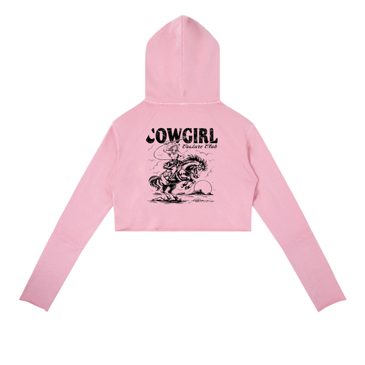 Cowgirl Couture Vintage Washed Hoodie-pink
