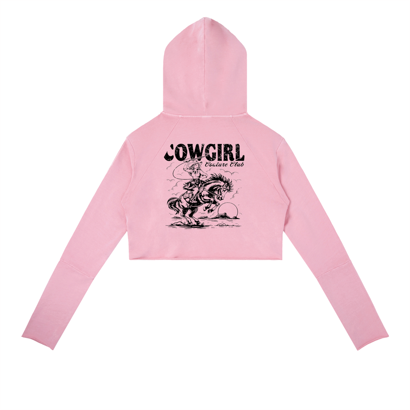 Cowgirl Couture Vintage Washed  Hoodie-pink